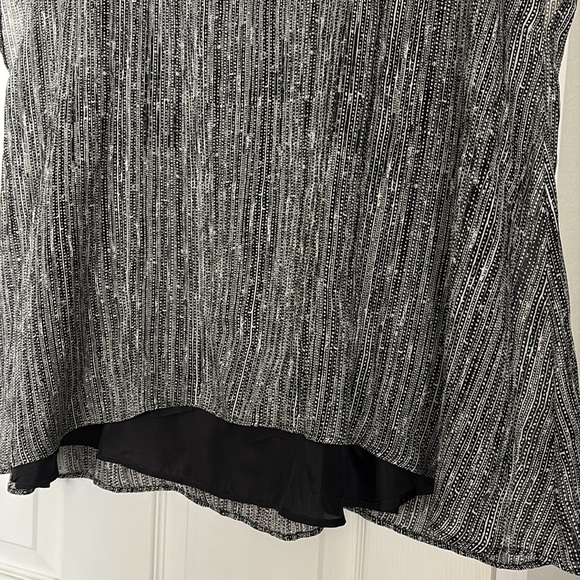 Eileen Fisher Silk Black And White Layered Top, XL, EUC - Picture 3 of 6